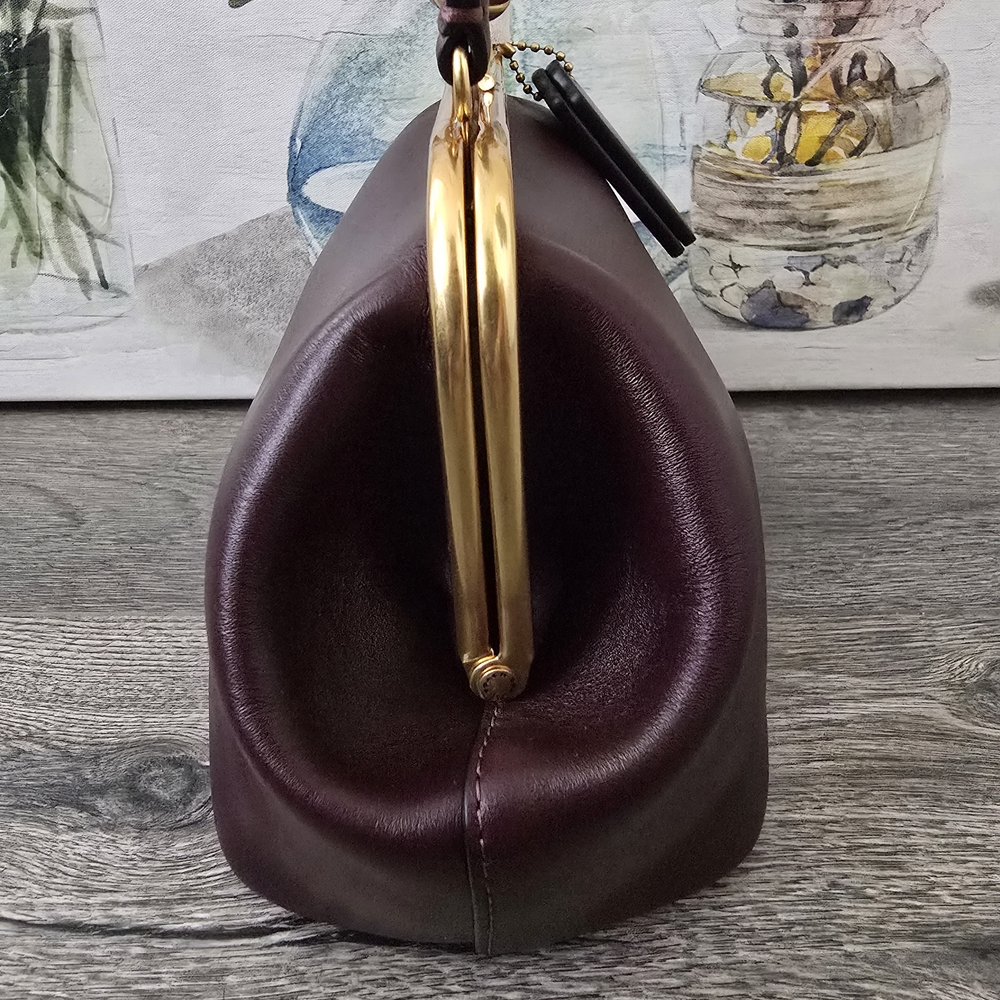 Coach Black Currant Small Kisslock Bag - Picture 4 of 5